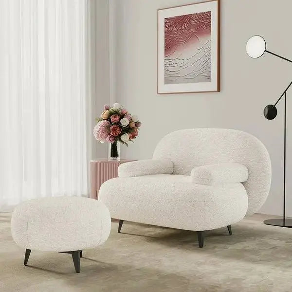 Alicia Armchair with Ottoman + 3 Free Cushions