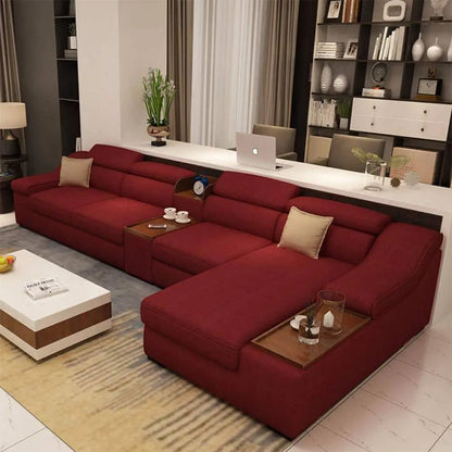 Amna L Shape Sofa + 3 Free Cushions