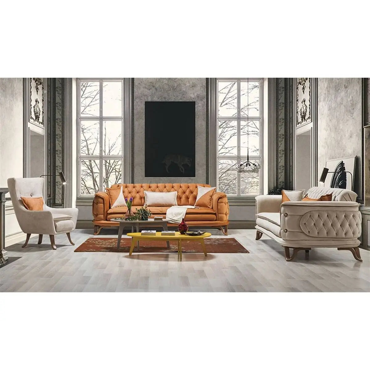 Clark Living Room Set + 3 Free Cushions