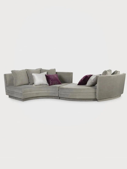 Erika 4 Seater Curved Sofa + 3 Free Cushions