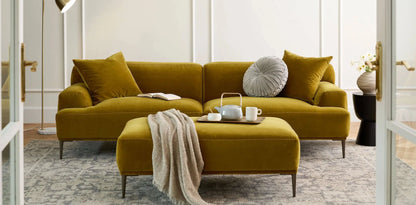 Taylor 3 Seater Sofa with Ottoman + 3 Free Cushions