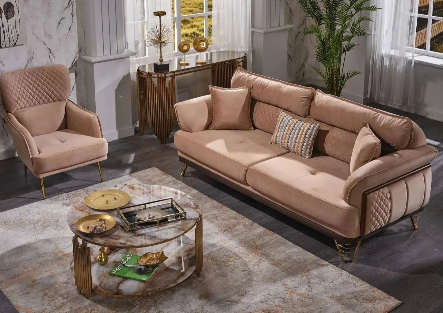 Vincent Living Room Set + 3 Free Cushions